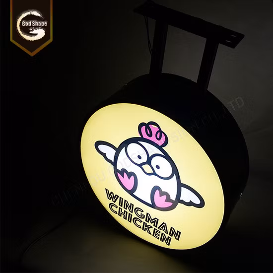 Atacado Bar ao ar livre Cerveja Pizza Restaurante Cafeteria Logótipo Propaganda da marca Caixa de luz redonda Placa de lâmina