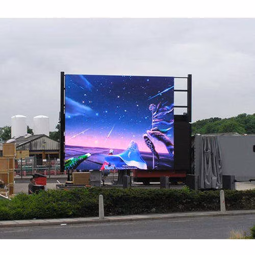 Tela de exibição de painel digital RGB Pantalla LED para anúncios publicitários com gabinete de aço
